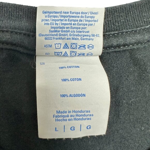 Unisex L T-Shirt "See The Able Not The Label" Black 100% Cotton by Port & Comp - Picture 5 of 6